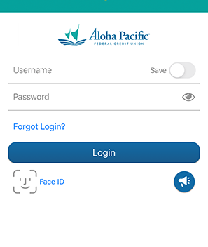 Mobile App Login Screen